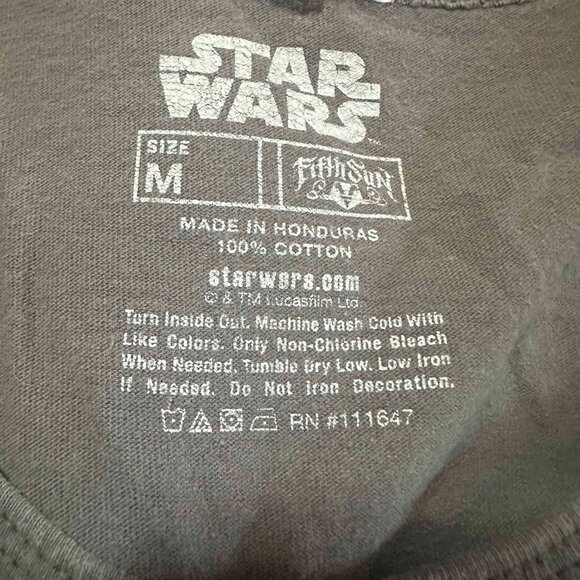 Star Wars Darth Vader Luke Skywalker Men's Gray Tank Top Size Medium Fifth Sun - Picture 2 of 3